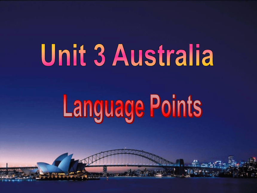 人教课标版B9 Unit 3 Australia Language points（课件39张）