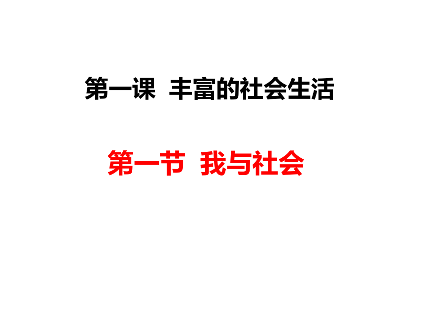 1.1我与社会 课件 (共20张PPT)