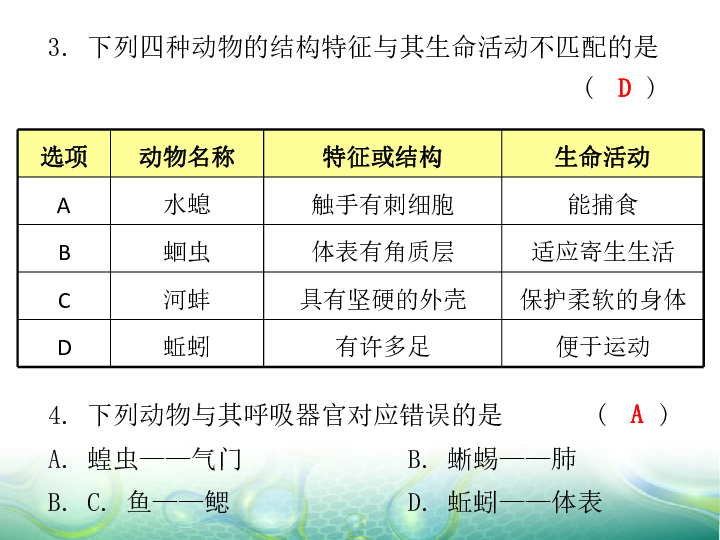 2020决战中考生物第九单元专题八生物的多样性课件（32张PPT）