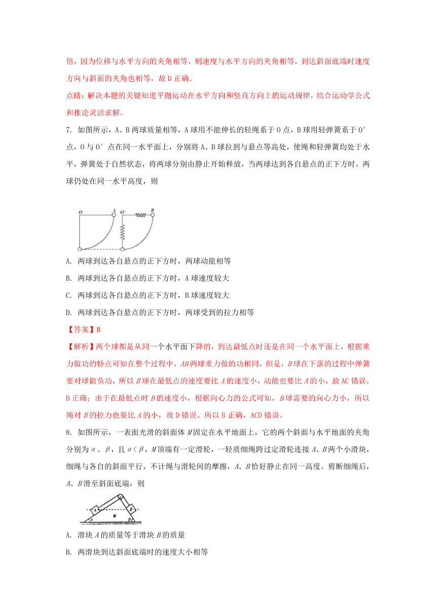 天津市静海县2016-2017学年高一物理下学期期末终结性检测试题理（含解析）