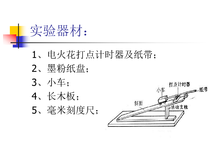 應用打點計時器測加速度