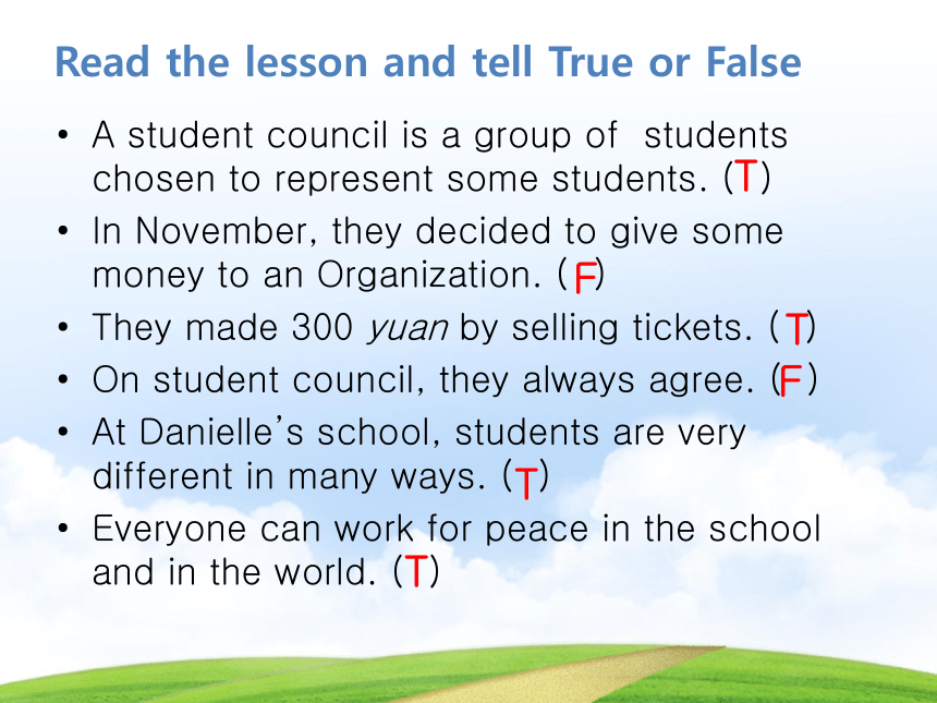 Unit 7 Work for Peace Lesson 38 Making School a Better Place课件