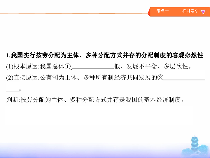 人教版高中政治必修一7.1按劳分配为主体 多种分配方式并存 课件(共29张PPT)