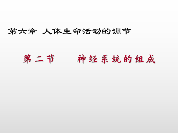 人教版七下4.6第二节   神经系统的组成课件（27张ppt）