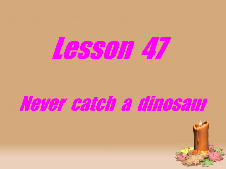 Unit6 Accidents! Lesson 47 Never catch a dinosaur