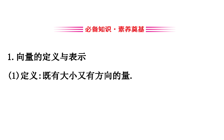 （新教材）人教B版数学必修二6.1.1向量的概念　（66张PPT）