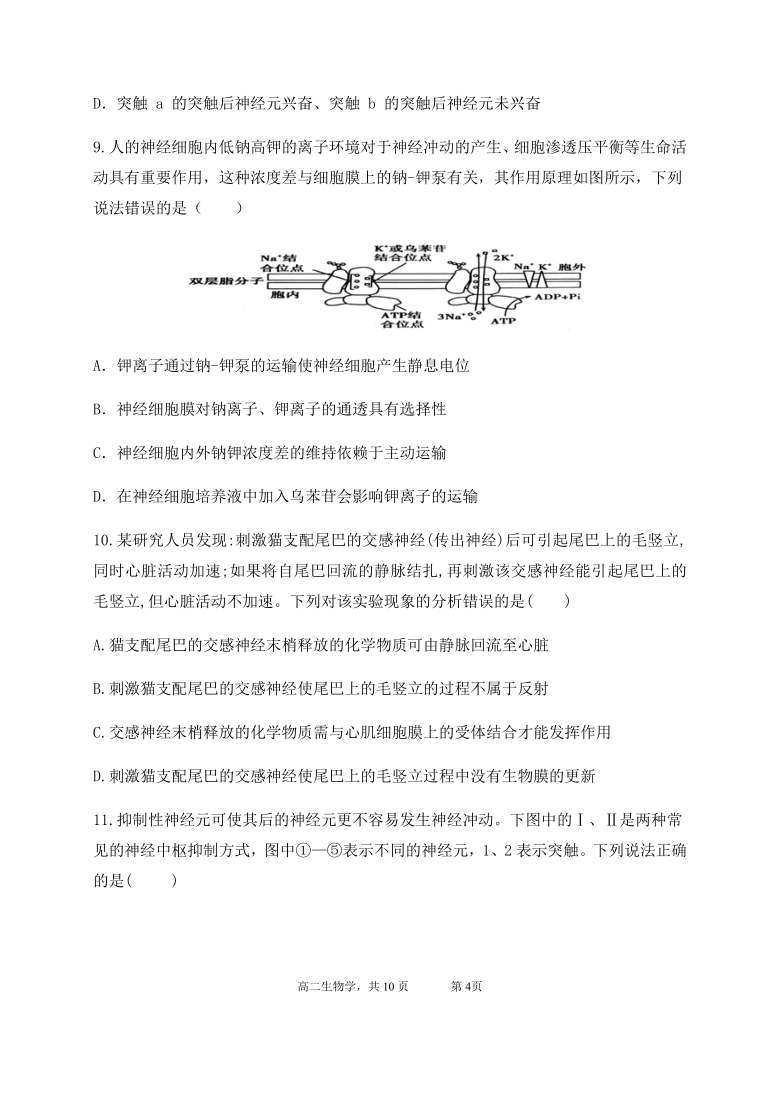 辽宁省六校协作体2020-2021学年高二上学期期中联考生物试题  含答案