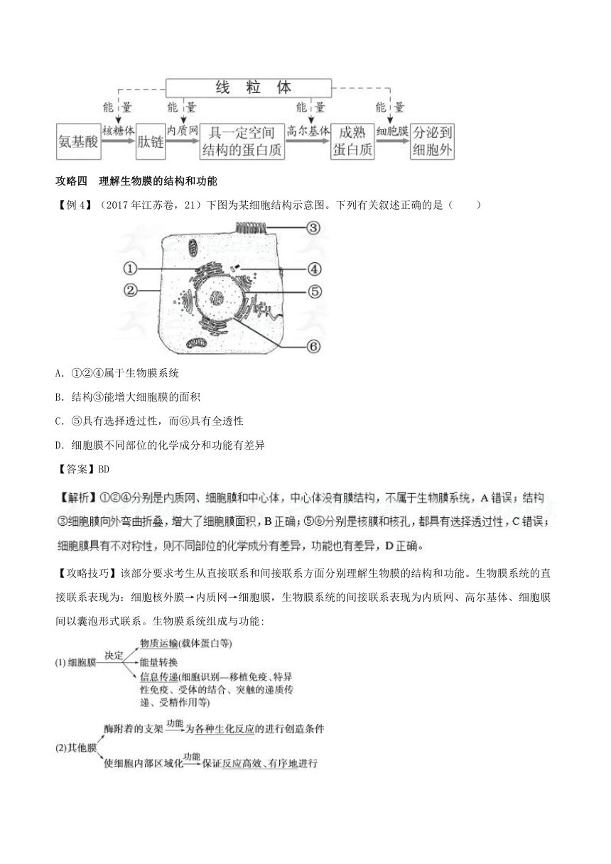 2018年高考生物备考中等生百日捷进提升专题02细胞的结构与功能