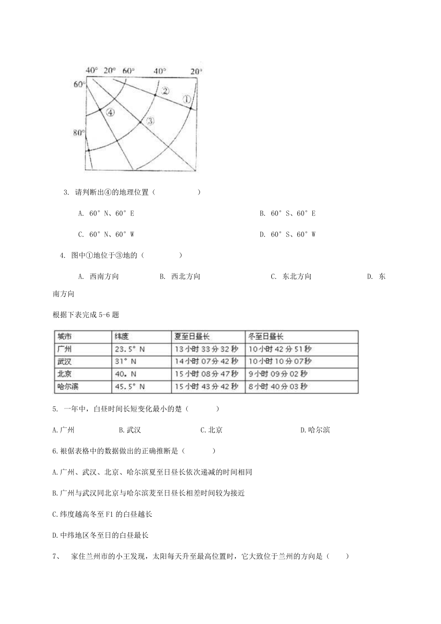 广东省东莞市中堂星晨学校2016-2017学年七年级下学期开学考试地理试题（含答案）