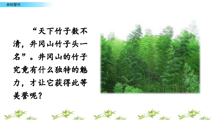 长春版六年级下册语文课件：1.1 井冈翠竹（40张）