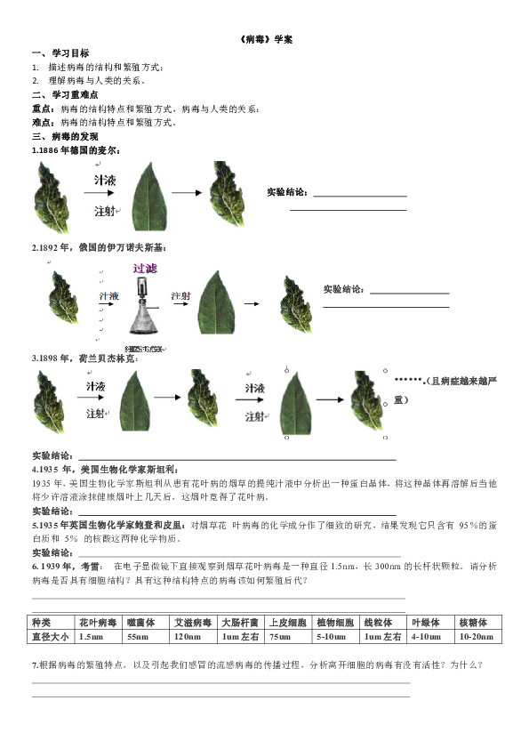 病毒学案