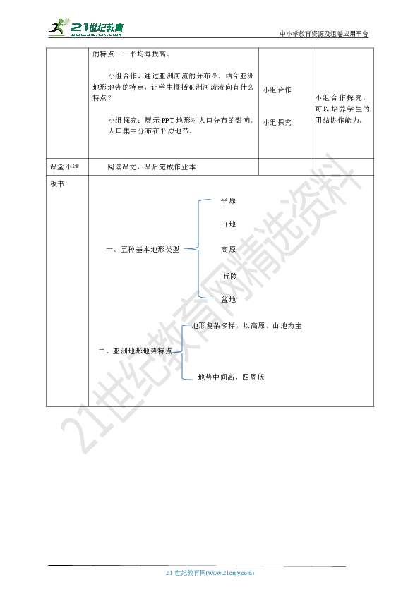 2.2.1地形多样 教学设计