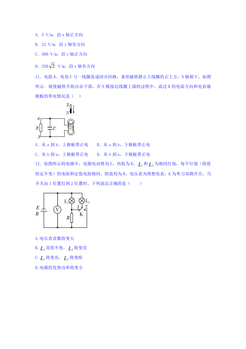 湖北省宜城市二中2016-2017学年高二下学期开学考试物理试题 Word版含答案