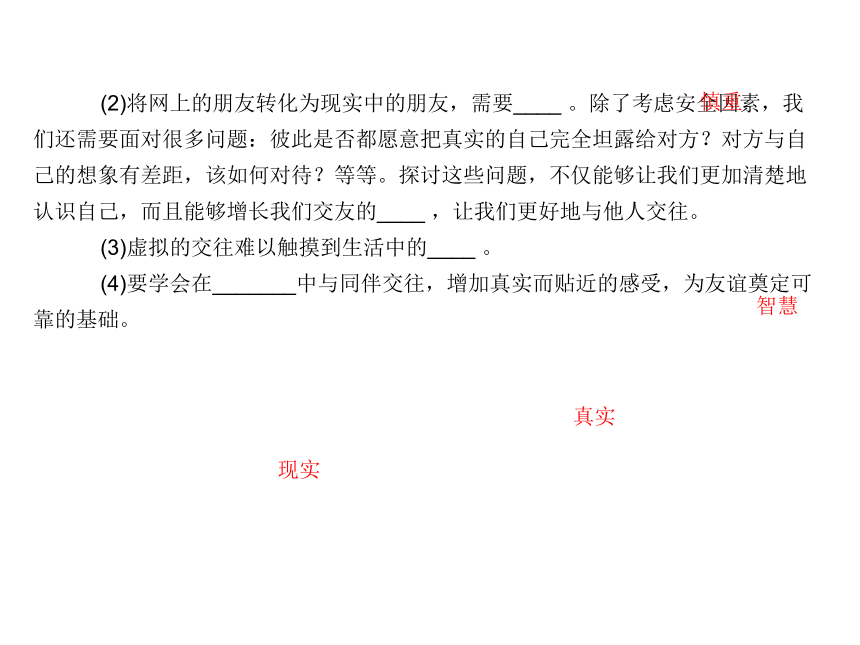 2017-2018学年部编版七年级道德与法治上册课件：第五课 第二框  网上交友新时空 （共20张PPT）