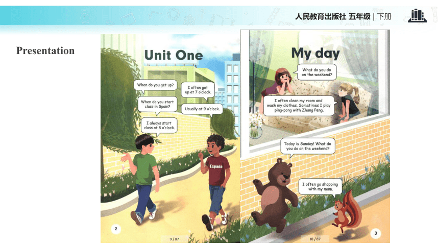 Unit 1 My day PA Let's learn 课件