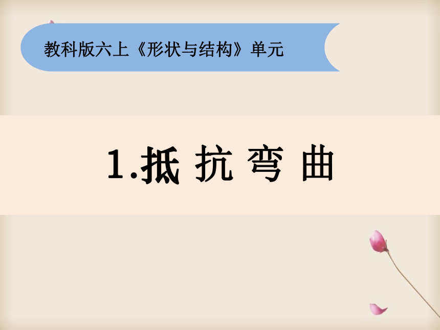 【精品课件】新教科版科学六上2-1《抵抗弯曲》（课件15张ppt）