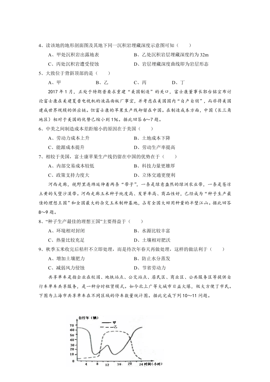 辽宁省抚顺市2018届高三3月高考模拟考试文科综合试题