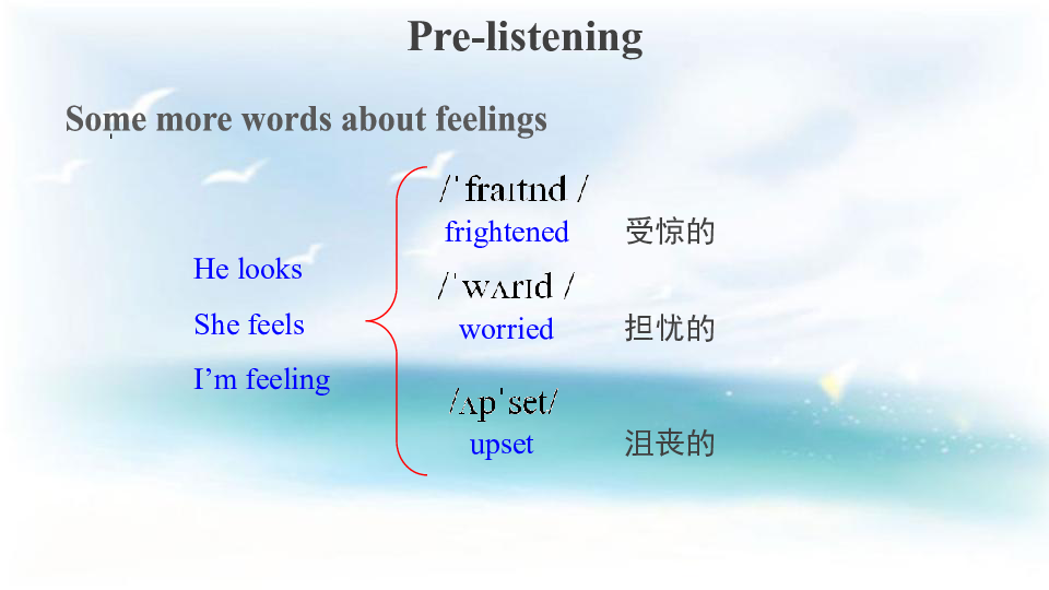 Unit  5  Feeling excited Topic 1 You look excited Section A 课件+嵌入音频（19张PPT）