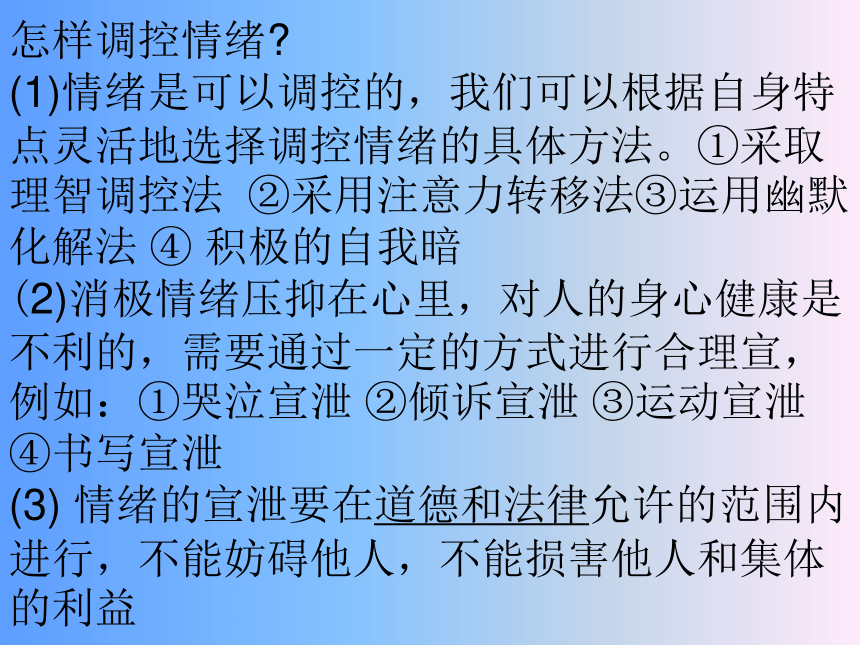 调节和控制好自己的情绪课件