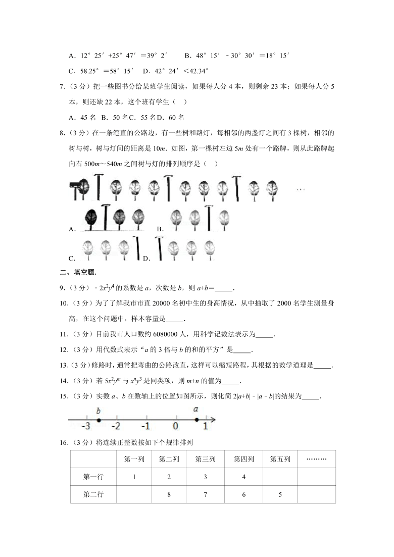 2018-2019学年湖南省常德市市直学校七年级（上）期末数学试卷（解析版）