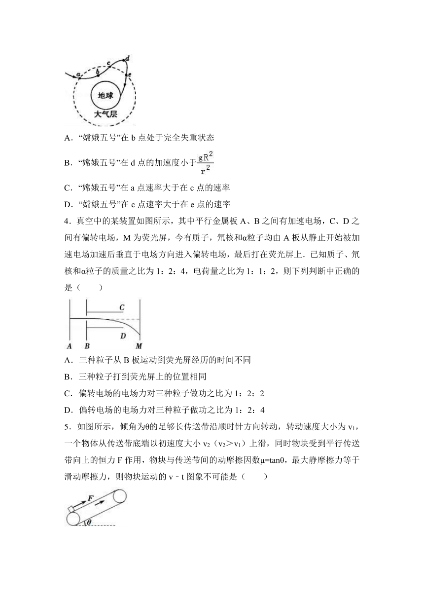 重庆市巴蜀中学2017届高三（上）月考物理试卷（12月份）（解析版）