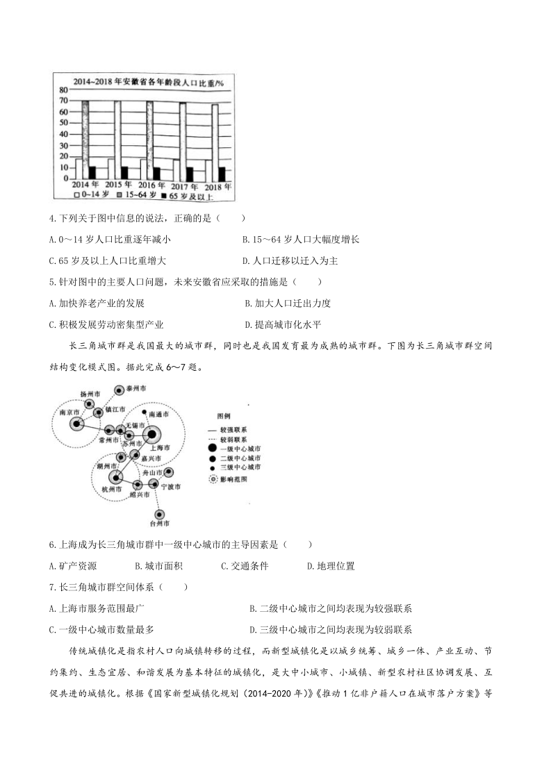 陕西省商洛市2019-2020学年高一下学期期末考试地理试题 Word版含答案