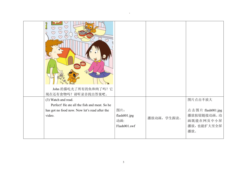 Module 3 Unit 2 Sam Ate Four Hamburgers. 表格式教案-21世纪教育网