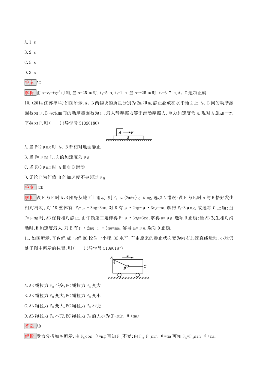 粤教版物理必修1模块综合测评