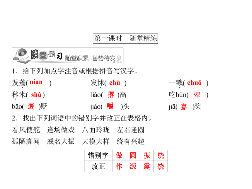 人教版八年级语文下册随堂训练课件：第4单元 20 俗世奇人 (共13张PPT)