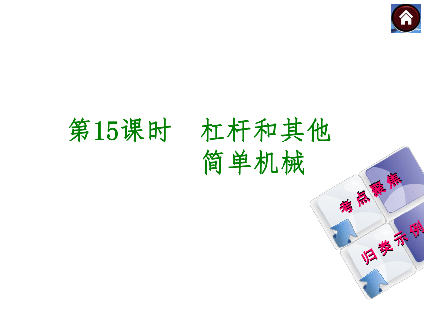 【最新—中考必备】2014人教版中考复习方案课件（考点聚焦+归类探究）：第15课时 杠杆和其他简单机械（以2013年真题为例）