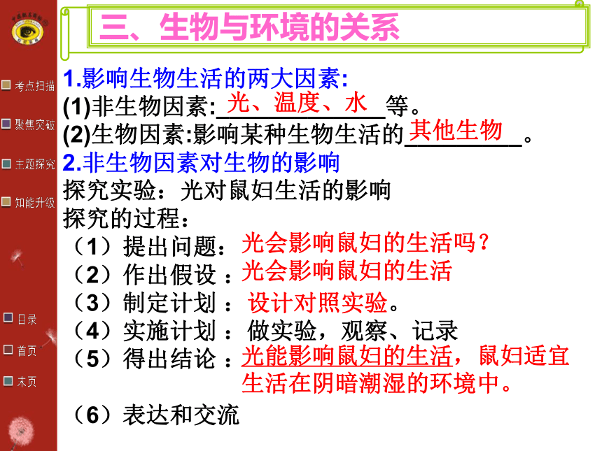 七年级生物上册总复习课件