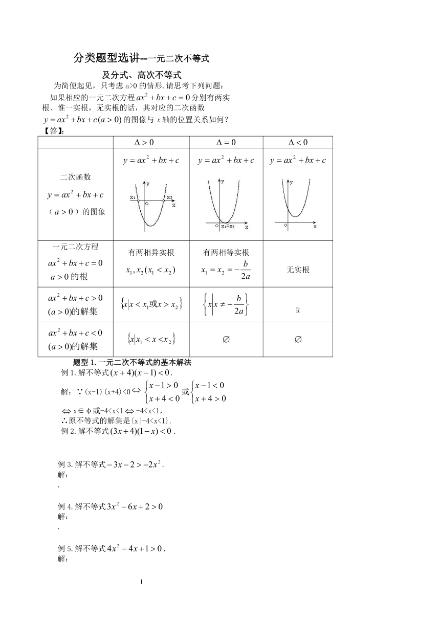 一元二次不等式(河南省濮阳市市区)