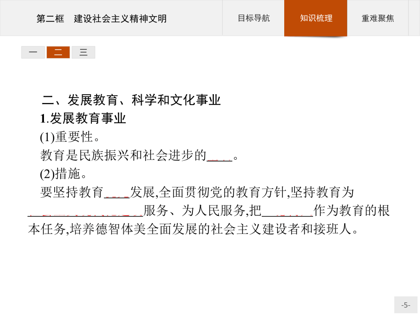 人教版政治必修3同步教学课件：9.2 建设社会主义精神文明22张PPT