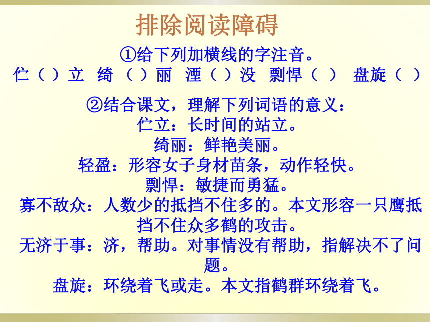 2015-2016学年度北京课改版七年级语文（下）第二单元第7课《群鹤翔空》课件（37张PPT）