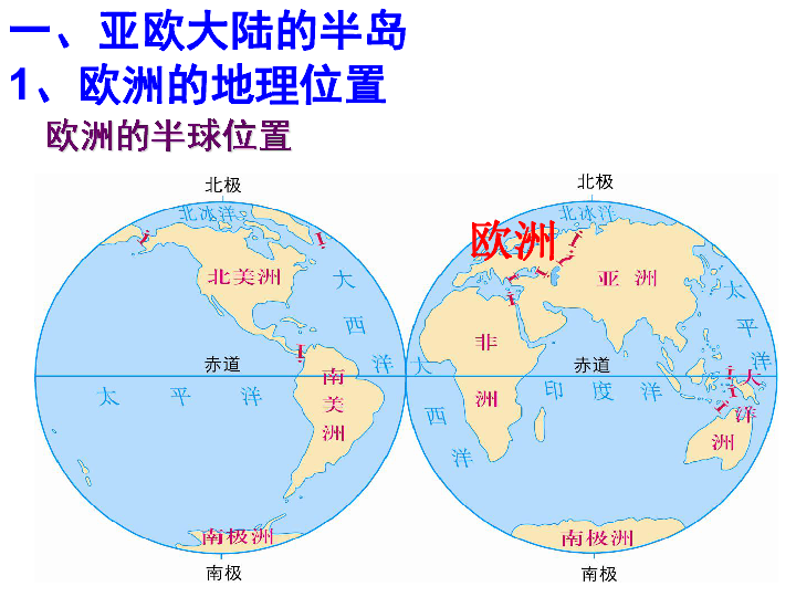 粤教版地理七年级下册 第八章第一节 欧洲概述 课件（共27张PPT）