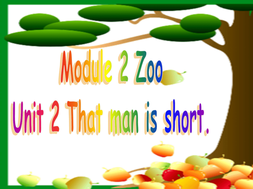 英语三年级下外研版(三起)Module 2Unit 2 The man is short课件
