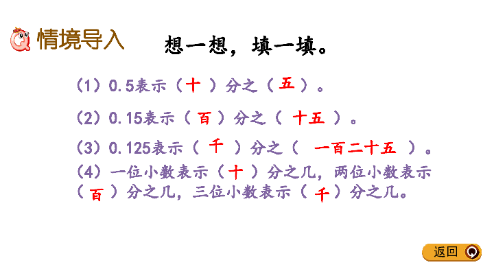 五年级下册数学课件2.6 分数和小数的互化   冀教版 (共17张PPT)