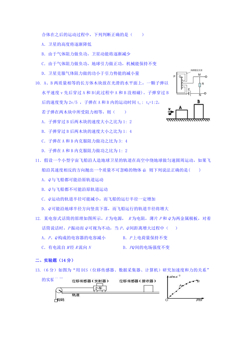 江西省樟树中学2016-2017学年高二下学期第一次月考物理试题 Word版含答案