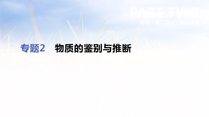 2019年浙江省杭州市中考科学二轮复习专题课件（化学部分）：专题2　物质的鉴别与推断（课件 28张PPT ）