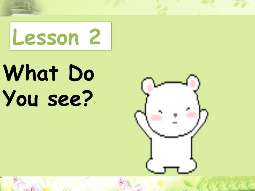Lesson 2 What do you see 课件