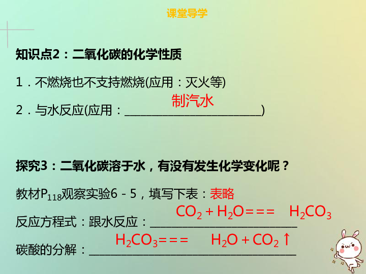 课题3二氧化碳和一氧化碳第1课时二氧化碳课件
