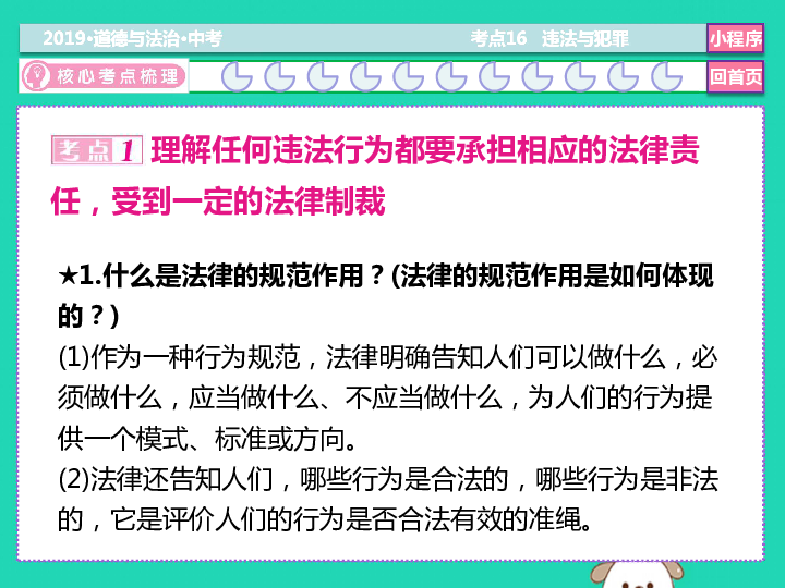 2019中考道德与法治二轮复习考点16违法与犯罪   课件（35张PPT））