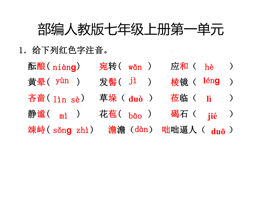 部编人教版七年级上册语音与汉字 课件