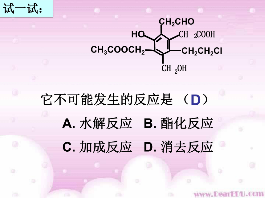 专题四 烃的衍生物 复习