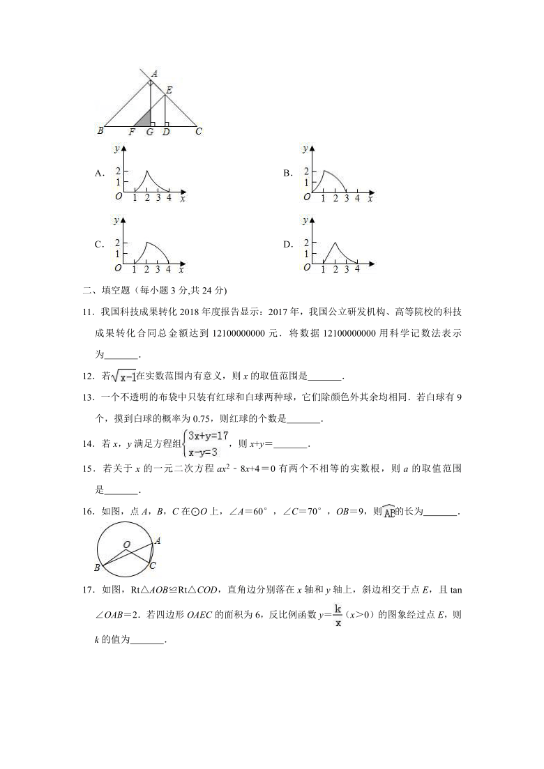 2019年辽宁省铁岭市中考数学试题（解析版）