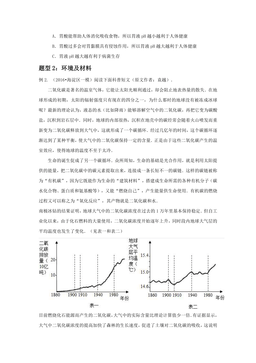 北京市2017年中考化学专题复习学案 专题十八 科普阅读（含答案）