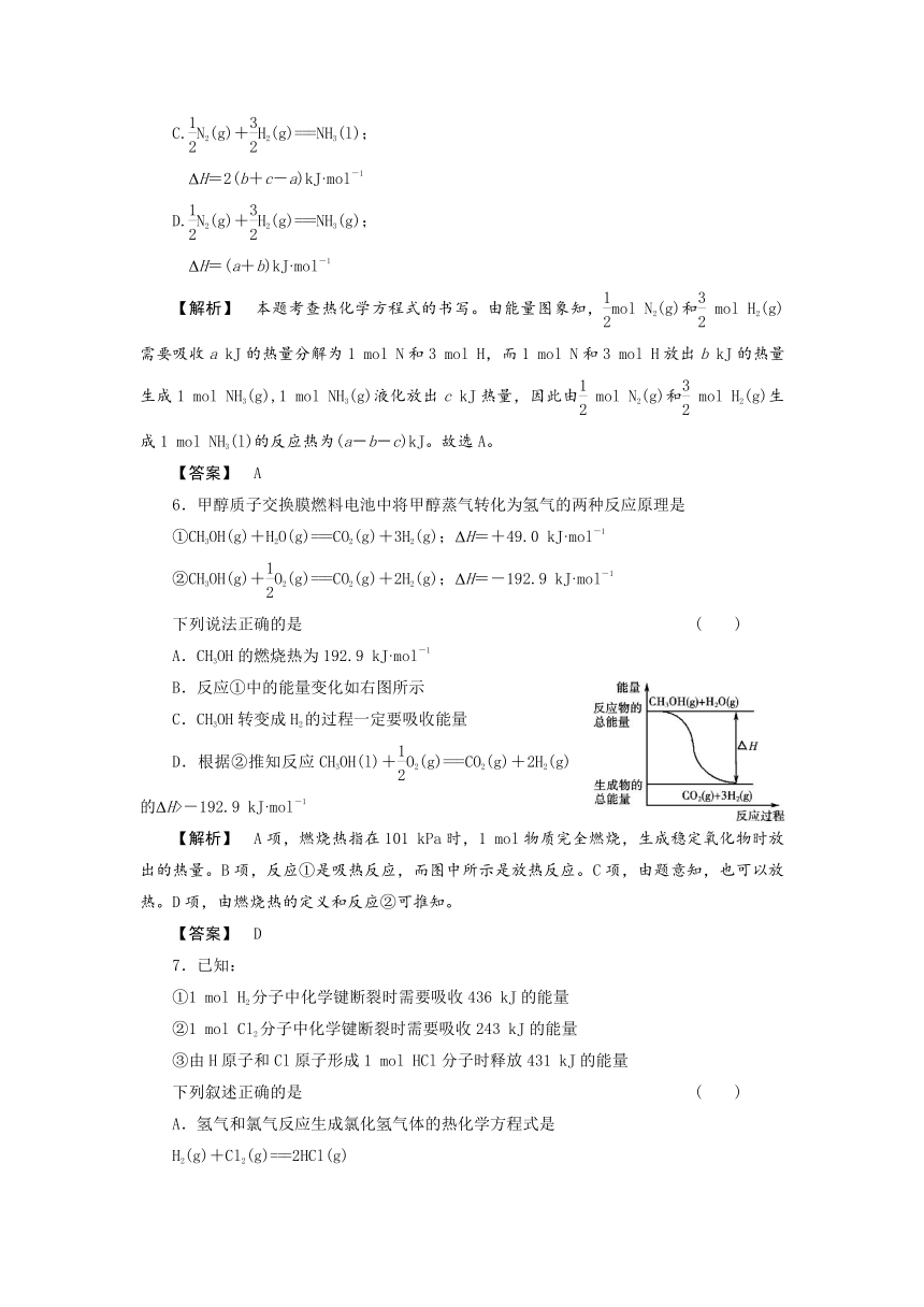 青海省2012届高三化学复习课时训练：1.3化学反应中的能量变化