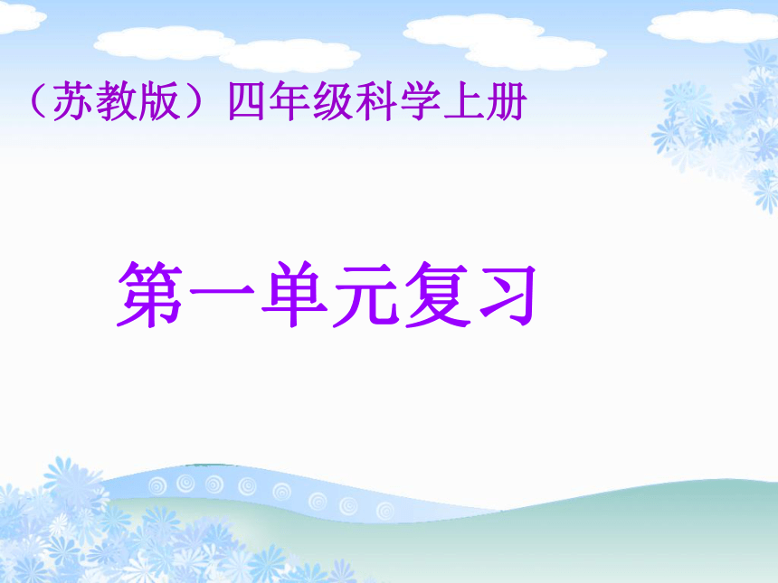 苏教版小学科学四年级上册单元复习课件