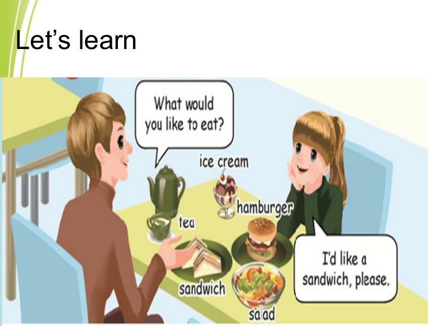Unit 3 What would you like? PA Let’s learn 课件