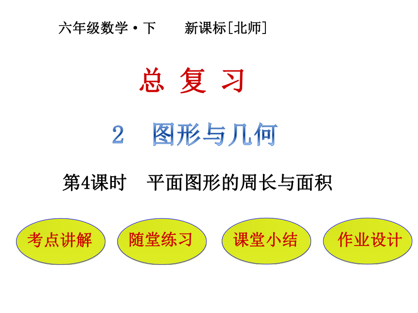 数学六年级下北师大版总复习  平面图形的周长与面积课件 (共30张)